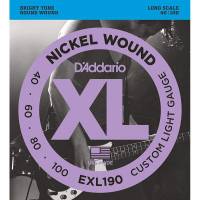 Струни для бас-гітари D'Addario EXL190 Nickel Wound Custom Light 40/100