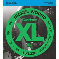 Струни для бас-гітари D'Addario EXL220 Nickel Wound Super Light 4-String 40/95