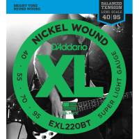 Струни для бас-гітари D’Addario EXL220BT Balanced Tension Nickel Wound Super Light 40/95