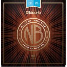 Струны для акустической гитары D'Addario NB1047-12 Nickel Bronze Light 10/47