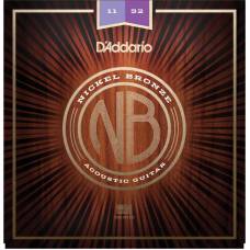 Струны для акустической гитары D'Addario NB1152 Nickel Bronze Custom Light 11/52