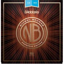 Струны для акустической гитары D'Addario NB1253 Nickel Bronze Light 12/53