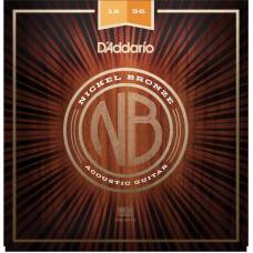 Струны для акустической гитары D'Addario NB1256 Nickel Bronze Light Medium 12/56