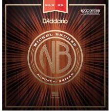 Струны для акустической гитары D'Addario NB13556BT Nickel Bronze Balanced Tension Light Acoustic Guitar Medium 13,5/56