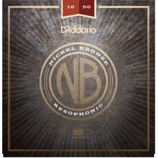 Струны для акустической гитары D'Addario NB1656 Nickel Bronze Medium Resonator 16/56
