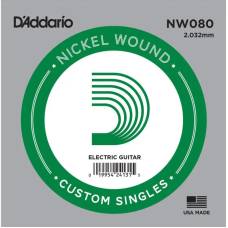 Струна D'Addario NW080 Nickel Wound .080