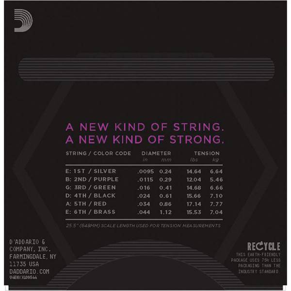 Струни для електрогітари D'Addario NYXL09544 Nickel Wound Super Light Plus 9.5/44