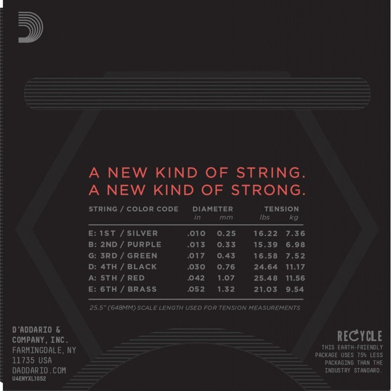 Струни для електрогітари D'Addario NYXL1052 Nickel Wound Light Top / Heavy Bottom 10/52