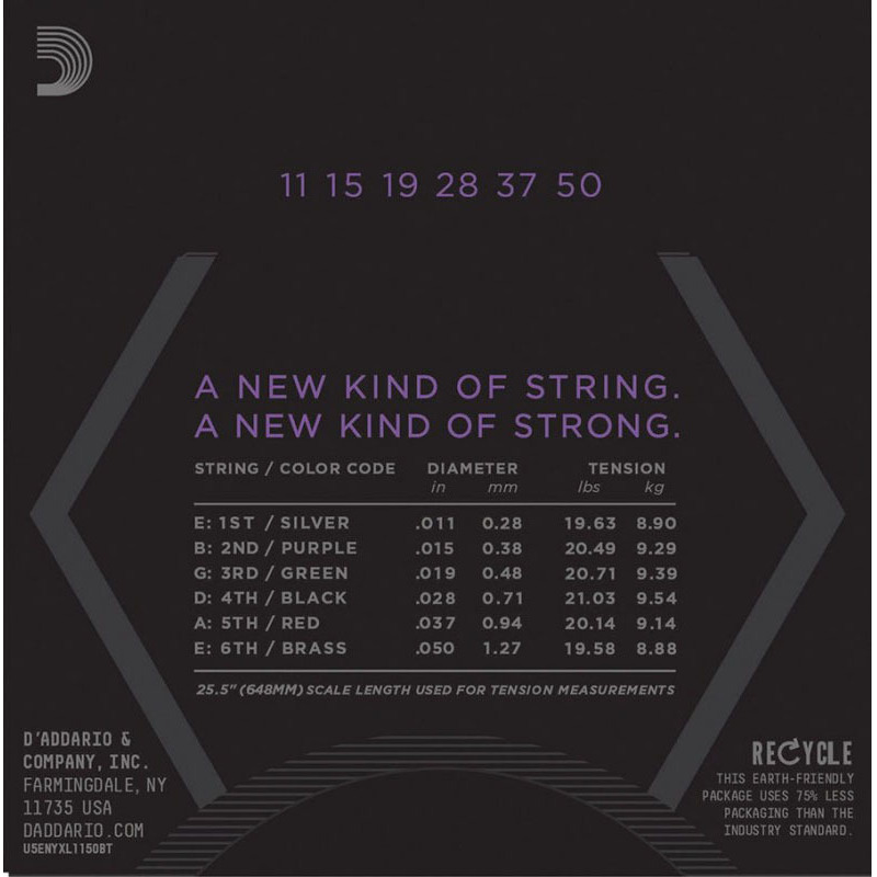 Струни для електрогітари D'Addario NYXL1150BT Nickel Wound Medium Balanced Tension 11/50