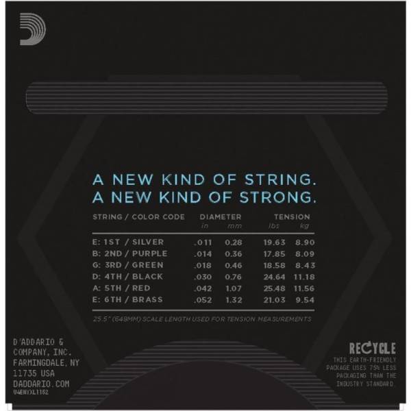 Струны для электрогитары D'Addario NYXL1152 Medium Top / Heavy Bottom 11/52