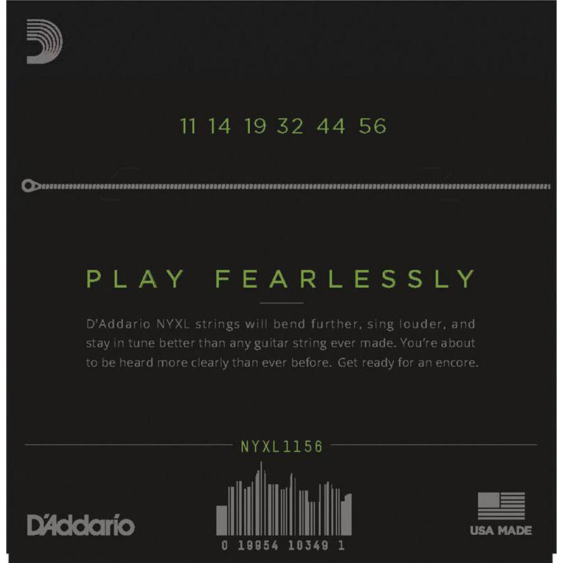 Струни для електрогітари D'Addario NYXL1156 Medium Top / Extra Heavy Bottom 11/56