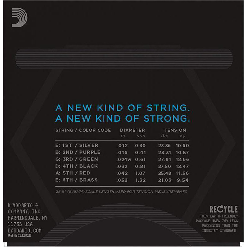 Струны для электрогитары D'Addario NYXL1252W Nickel Wound 3rd Light 12/52