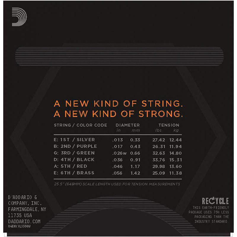 Струни для електрогітари D'Addario NYXL1356W Nickel Wound 3rd Medium 13/56