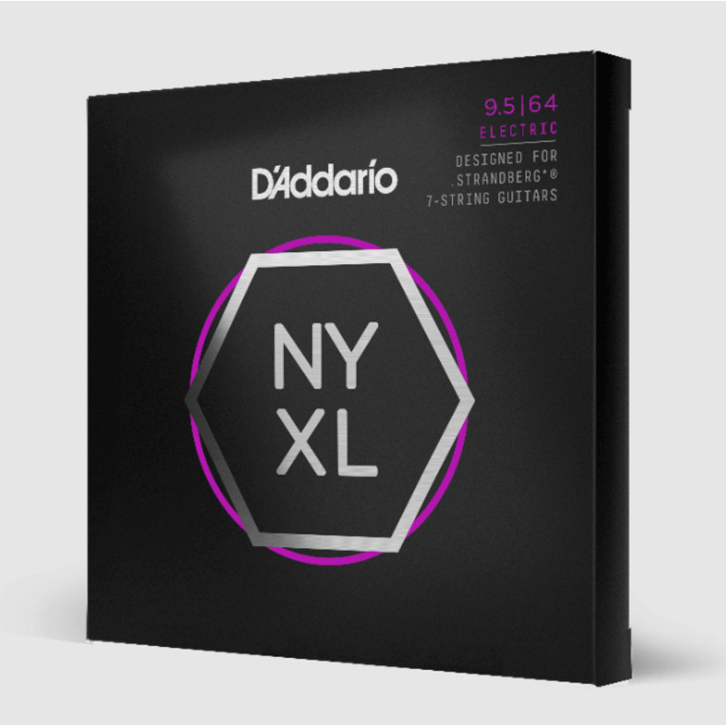 Струны для электрогитары D'Addario NYXL9564SBD Strandberg Nickel Wound Custom Light 7-Strings 9.5/64