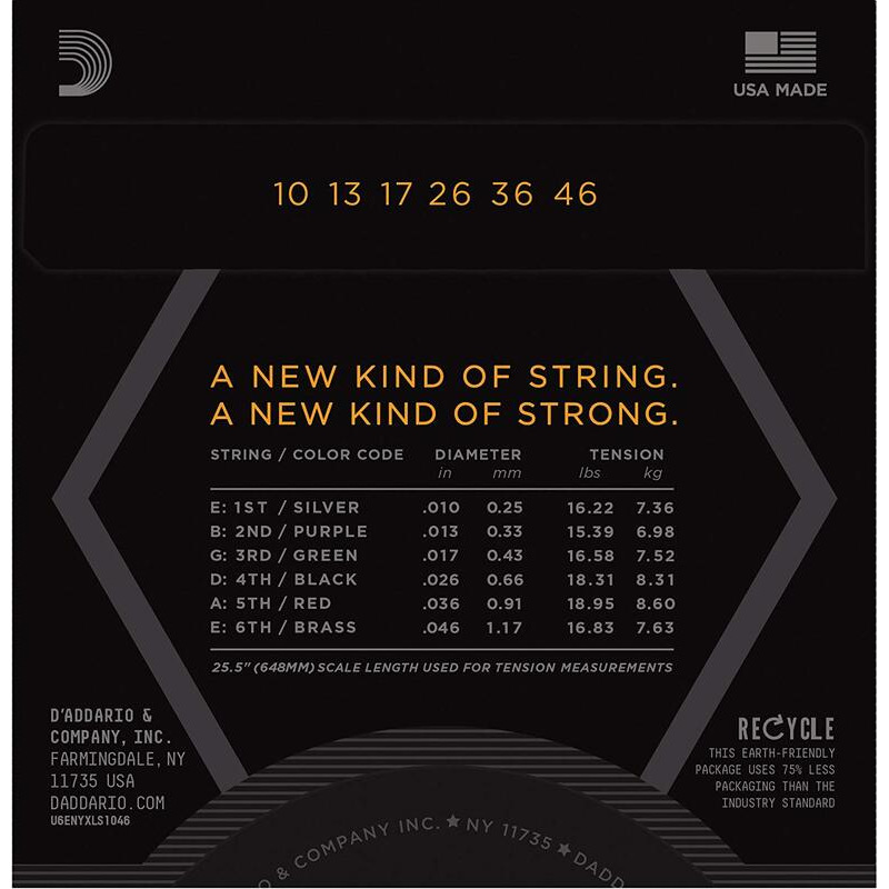 Струни для електрогітари D'Addario NYXLS1046 Double Ball End Steinberger Nickel Wound Regular Light 10/46