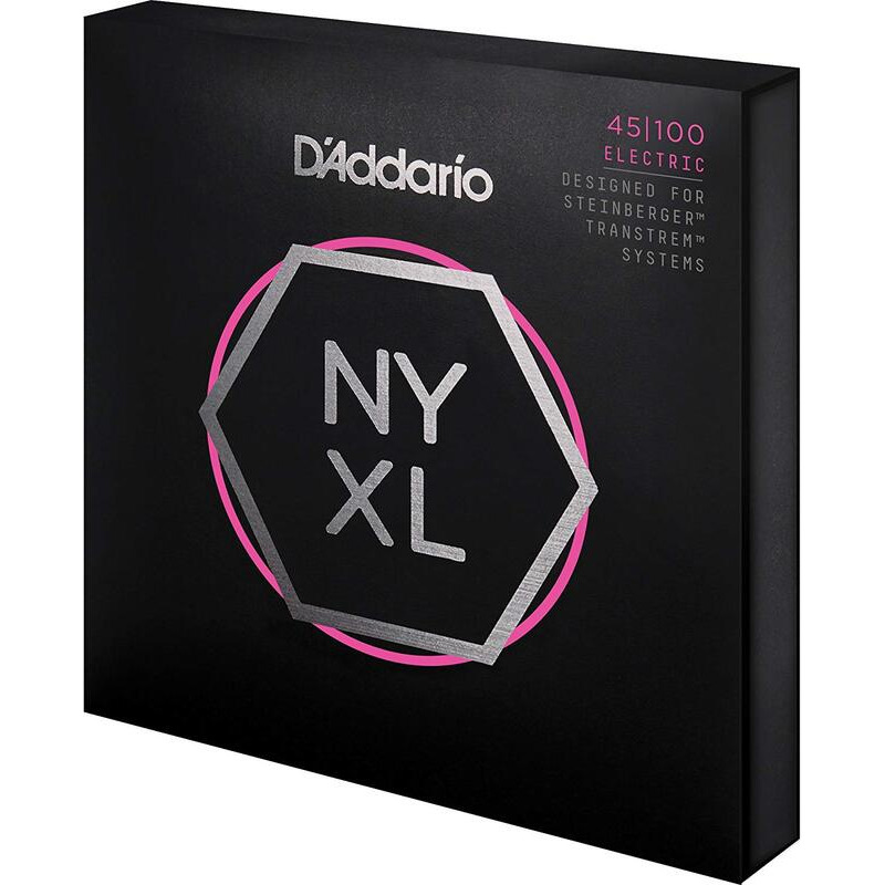 Струни для бас-гітари D'Addario NYXLS45100 Double Ball End Steinberger Regular Light Long Scale 45/100