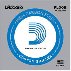 Струна D'Addario PL008 Plain Steel .008