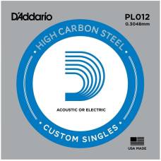 Струна D'Addario PL012 Plain Steel .012