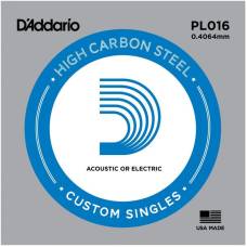 Струна D'Addario PL016 Plain Steel .016