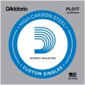 Струна D'Addario PL017 Plain Steel .017