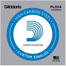 Струна D'Addario PL024 Plain Steel .024