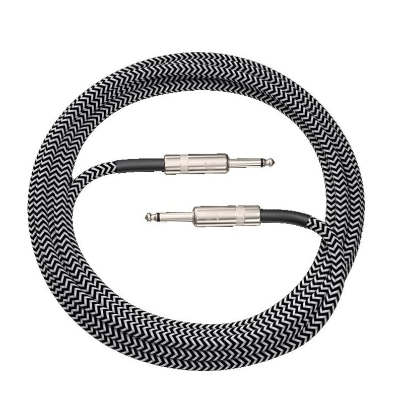 Кабель инструментальный D'ADDARIO PW-BG-10BG Custom Series Braided Instrument Cable - Grey (3m)