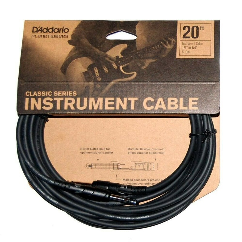 Кабель инструментальный D'Addario PW-CGT-20 Classic Series Instrument Cable 6.1m (20ft)