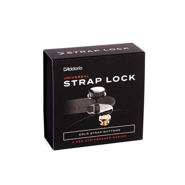 Стреплоки для ремня D'ADDARIO PW-SLS-03 Universal Strap Lock System (Gold)