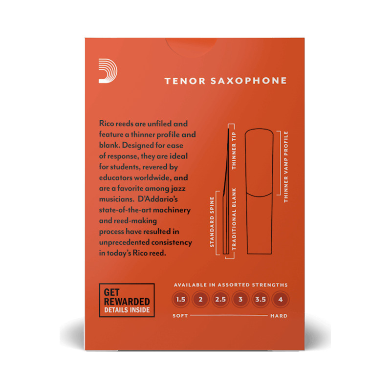 Трости для саксофона тенор D'Addario Rico RKA1030 - Tenor Sax #3.0 - 10-Pack (10 шт.)
