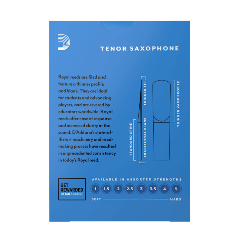 Трости для саксофона тенор D'Addario Royal RKB1030 - Tenor Sax #3.0 - 10-Pack (10 шт.)
