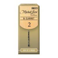 Тростини для кларнета D'Addario Rico Mitchell Lurie Premium RMLP5BCL200 - Bb Clarinet #2.0 - 5-Pack (5 шт.)
