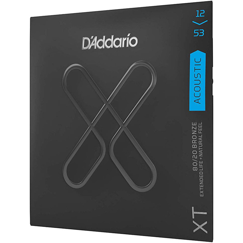 Струни для акустичної гітари D'Addario XTABR1253 XT 80/20 Bronze Light 12/53
