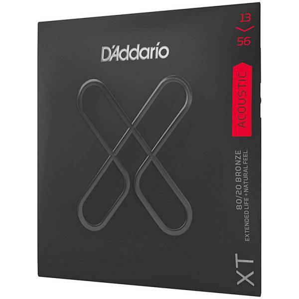 Струни для акустичної гітари D'Addario XTABR1356 XT 80/20 Bronze Medium 13/56