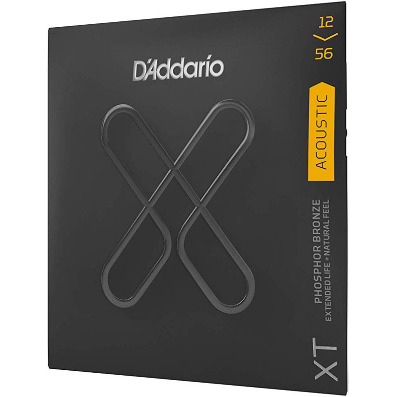 Струны для акустической гитары D'Addario XTAPB1256 XT Phosphor Bronze Light Top/Medium Bottom 12/56