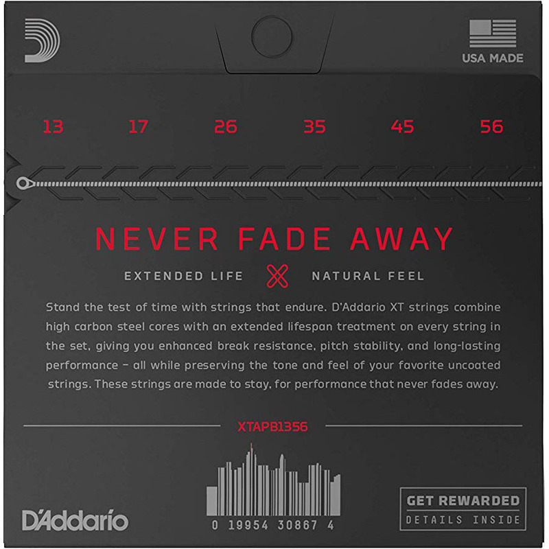 Струни для акустичної гітари D'Addario XTAPB1356 XT Phosphor Bronze Medium 13/56
