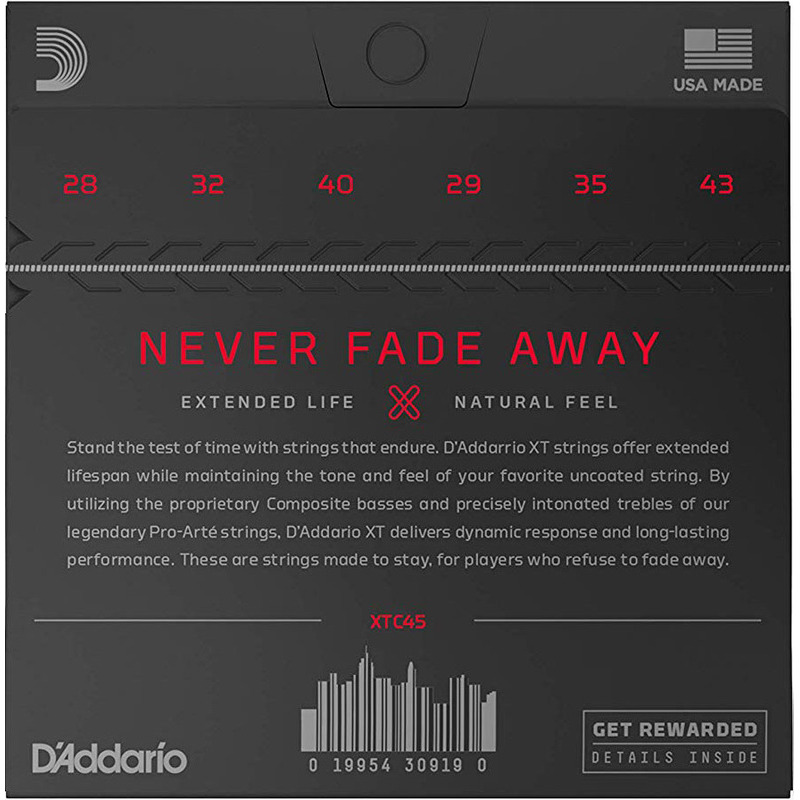Струны для классической гитары D'Addario XTC45 XT Normal Tension