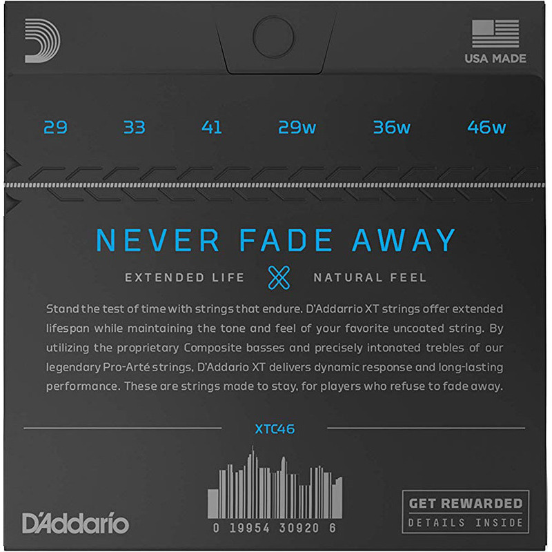 Струны для классической гитары D'Addario XTC46 XT Hard Tension