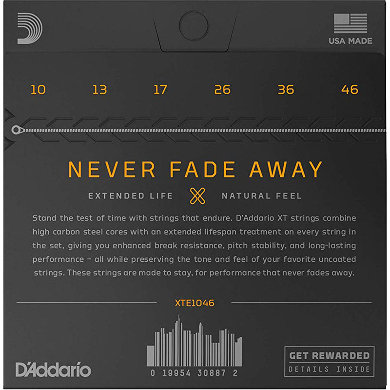 Струни для електрогітари D'Addario XTE1046 XT Regular Light 10/46