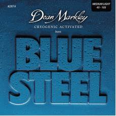 Струны для бас-гитары Dean Markley 2674 Cryogenic Activated Bluesteel Medium Light 4-String 45/105