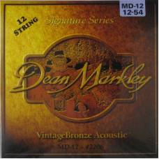 Струны для акустической гитары Dean Markley DMS2206 Signature Series 12 String 12/54
