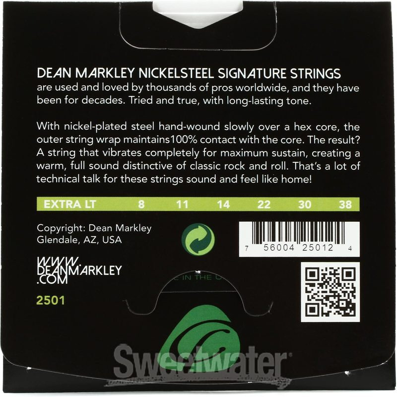 Струны для электрогитары Dean Markley DMS2501 Nickel Steel Stings Extra Light 8/38