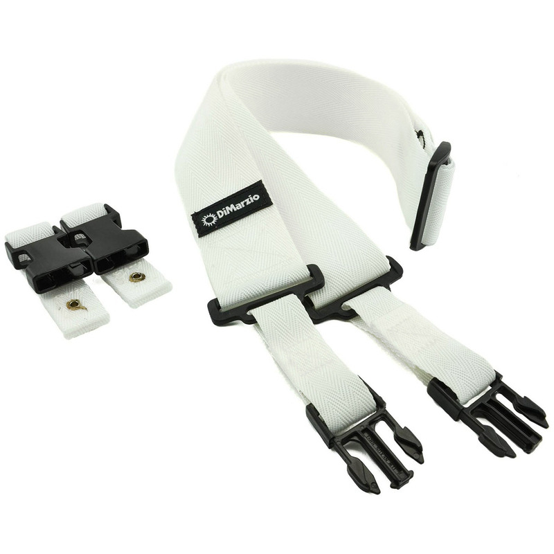Ремінь для гітари DIMARZIO 2 INCH NYLON CLIPLOCK WHITE