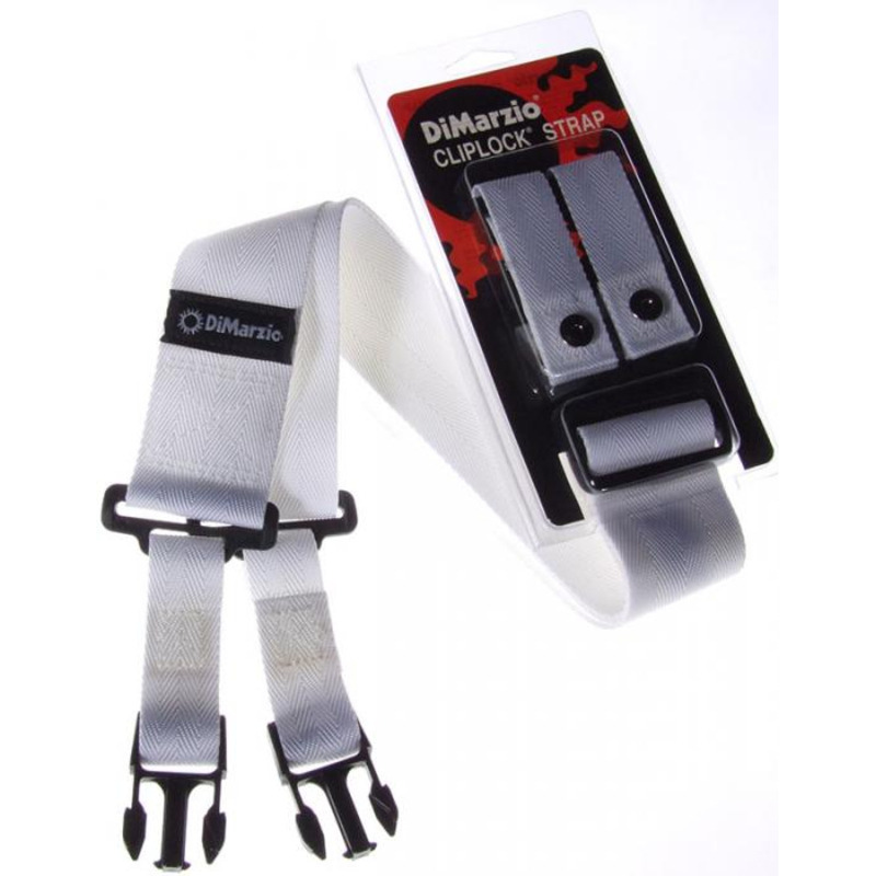 Ремінь для гітари DIMARZIO 2 INCH NYLON CLIPLOCK WHITE