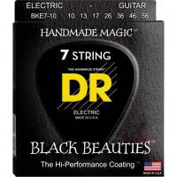 Струны для электрогитары DR BKE7-10 Black Beauties Medium K3 Coated 7 Strings 10/56