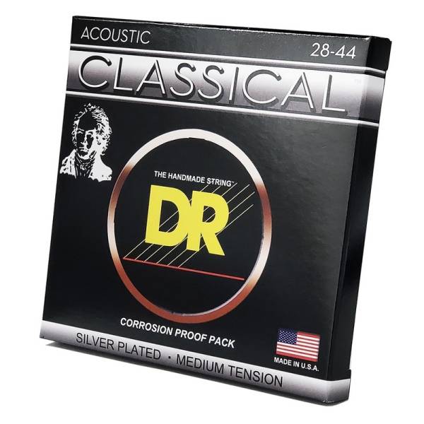 Струни для класичної гітари DR CN-M Silver-Plated Nylon Medium Tension 28-42