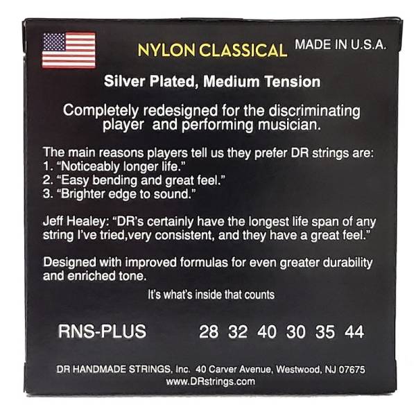 Струни для класичної гітари DR CN-M Silver-Plated Nylon Medium Tension 28-42