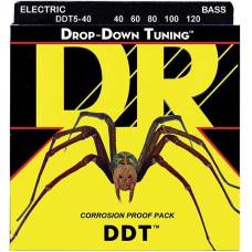 Струны для бас-гитары DR DDT5-40 Drop-Down Tuning Light 5-Strings 40/120