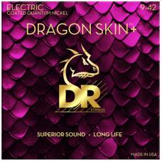 Струны для электрогитары DR DEQ-9 Dragon Skin+ Coated Quantum Nickel Light 9/42
