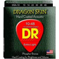 Струни для акустичної гітари DR DSA-10 Dragon Skin K3 Coated 10/48