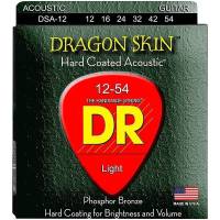 Струни для акустичної гітари DR DSA-12 Dragon Skin K3 Coated 12/54
